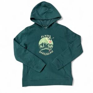 Tek Gear Blueish Green Snowboarding Graphic Hoodie